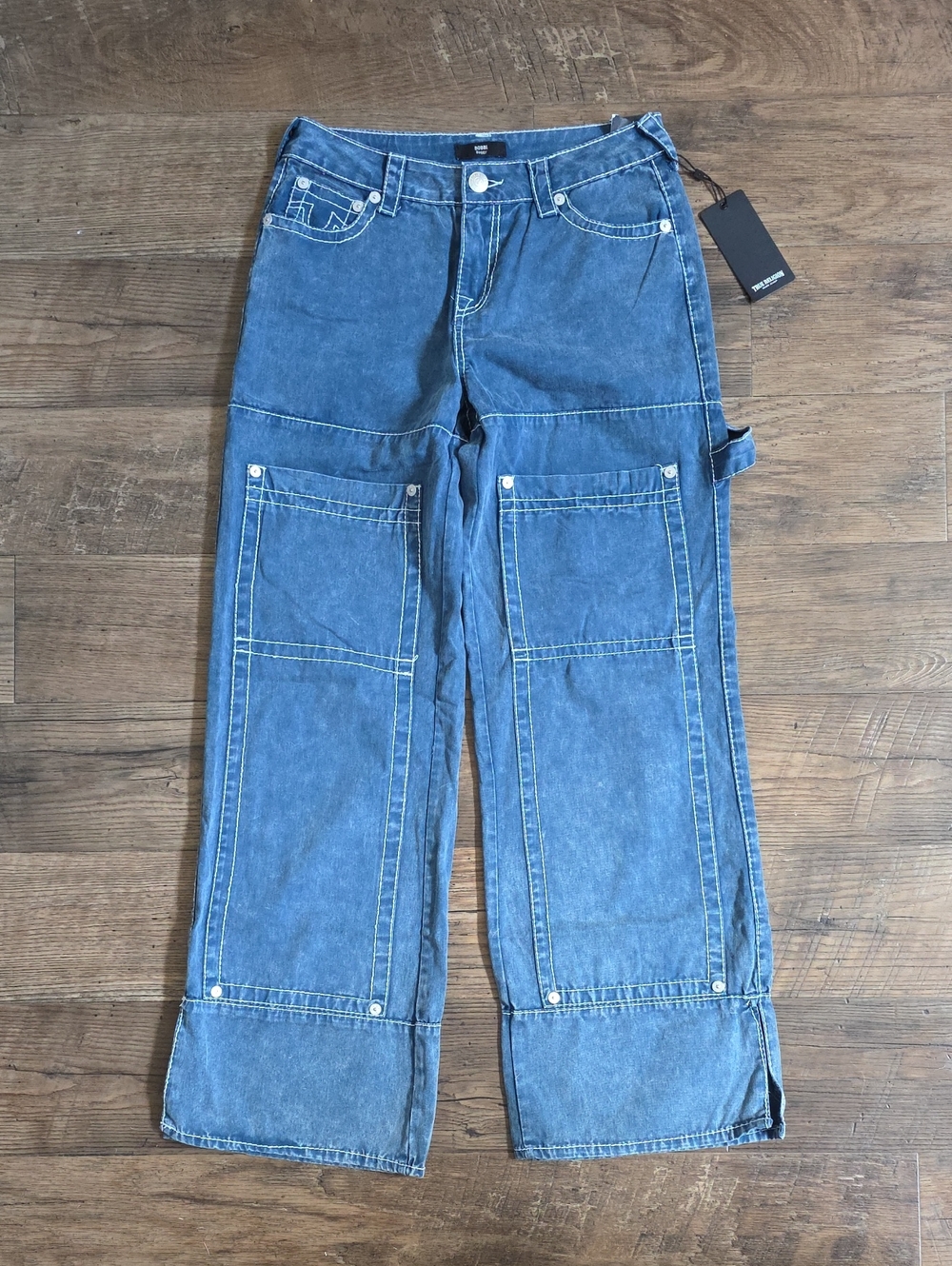 True Religion▪︎ BOBBY T BAGGY CARPENTER Pants, Blue Denim